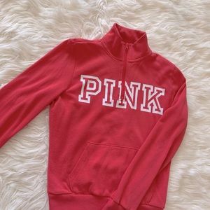 PINK VS quarter zip sweatshirt